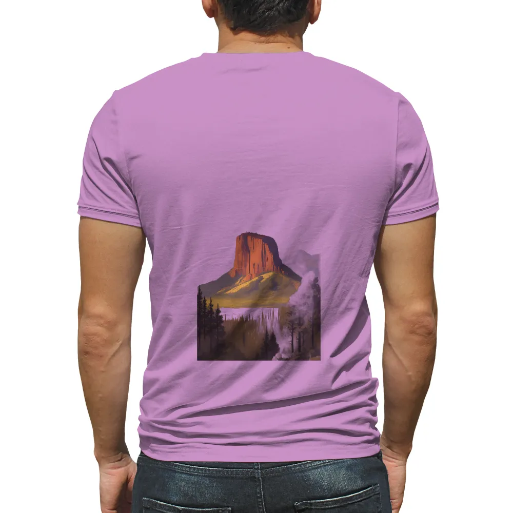 TShirt Printing: Majestic Mountain Sunset - Nature's Harmony|adventure time shirt sex