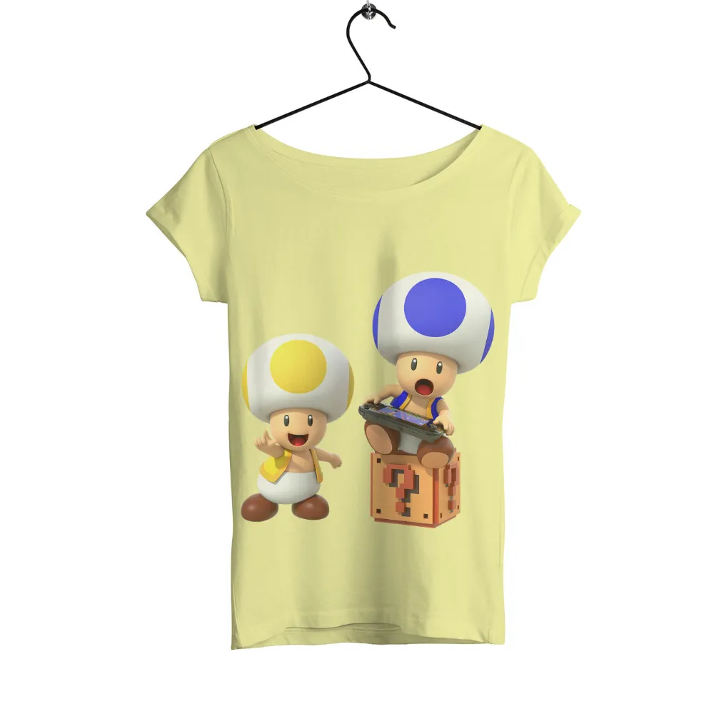 Graphic Tees: Toad and Toadette Gaming Adventure|adventure time shirt sex