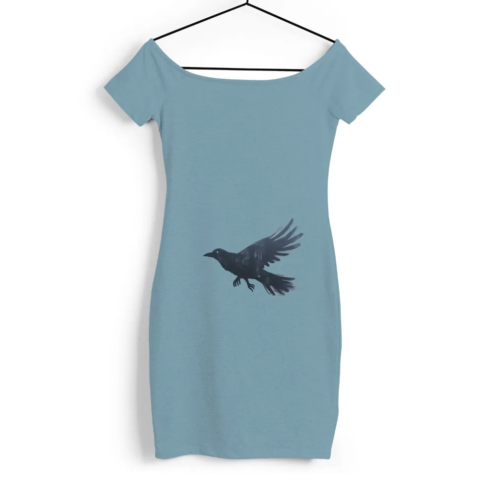 Customized Tee Shirts: Soaring Crow - Artistic Flight Design|beer hockey guns and freedom shirt