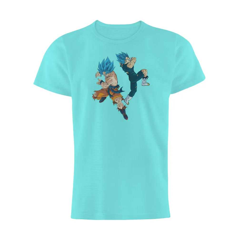 T-Shirts Custom: Epic Anime Warriors Battle - Legendary Strength and Determination|kaiju battle play shirt