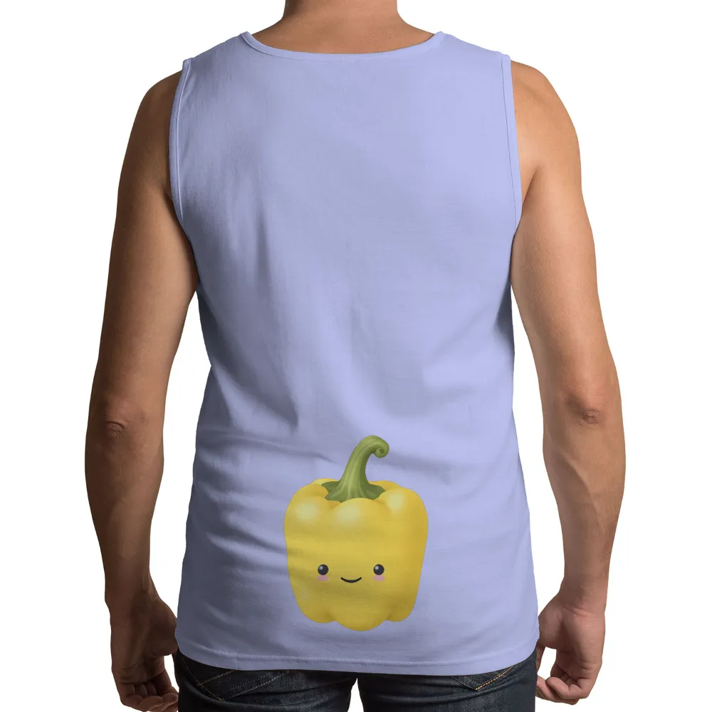 T-Shirts Pattern: Sunny the Yellow Bell Pepper - Cheerful and Quirky Design|cute women's fourth of july shirts