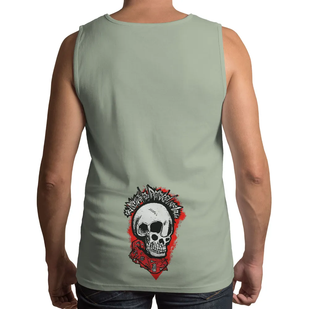 Shirts Graphic Tees: Punk Rock Skull - Rebellion and Non-Conformity| Fierce expression on a punk skull