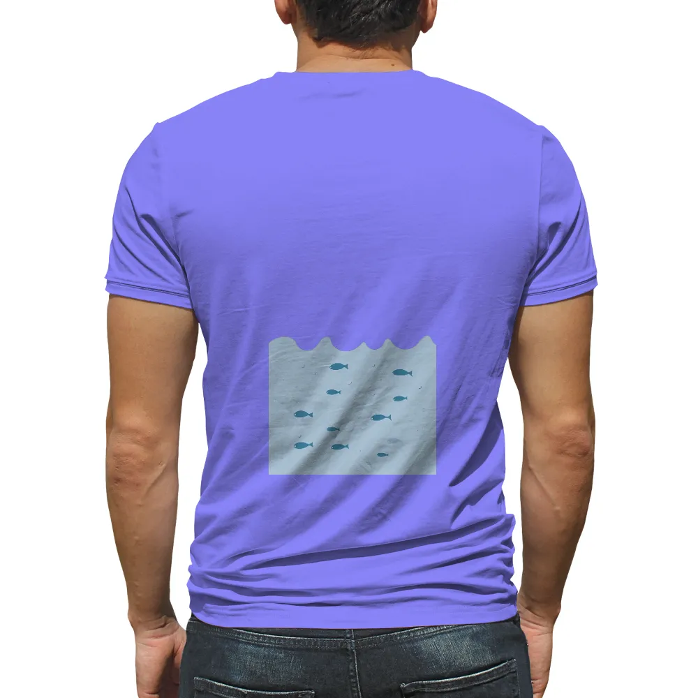 T-Shirt Printing: Serene Underwater Fish Scene|bleach on black shirt tie dye