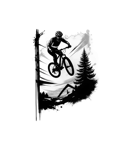 Tee Shirt Printing: Mountain Biking Adventure - Freedom in the Forest