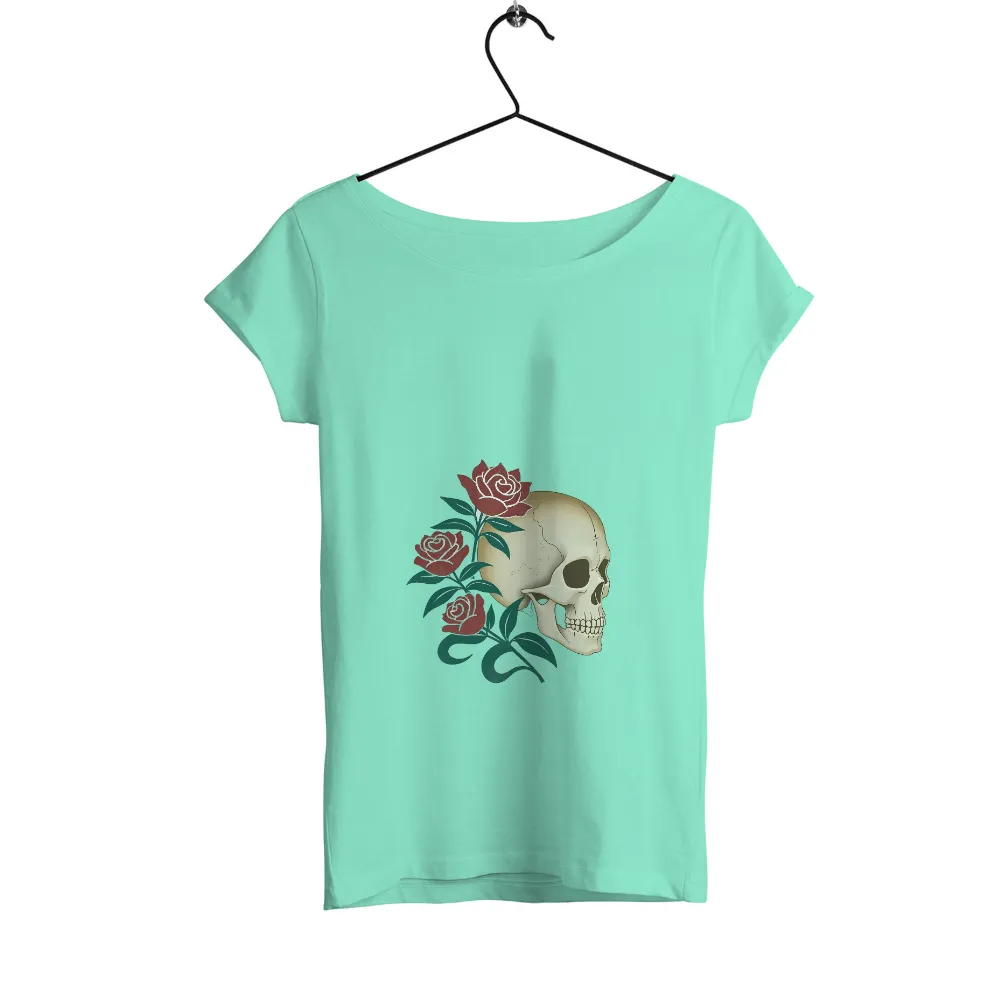 T-Shirts Custom: Skull and Roses - Artistic Design|shirt new design 2022