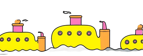 Custom Tee Shirts: Whimsical Yellow Submarines - Vintage Adventure