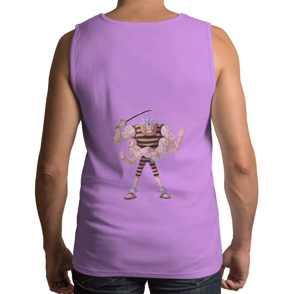 Zoro TShirt Design: Pirate with Multiple Arms|long sleeve oversized cropped striped boyfriend shirt for wo