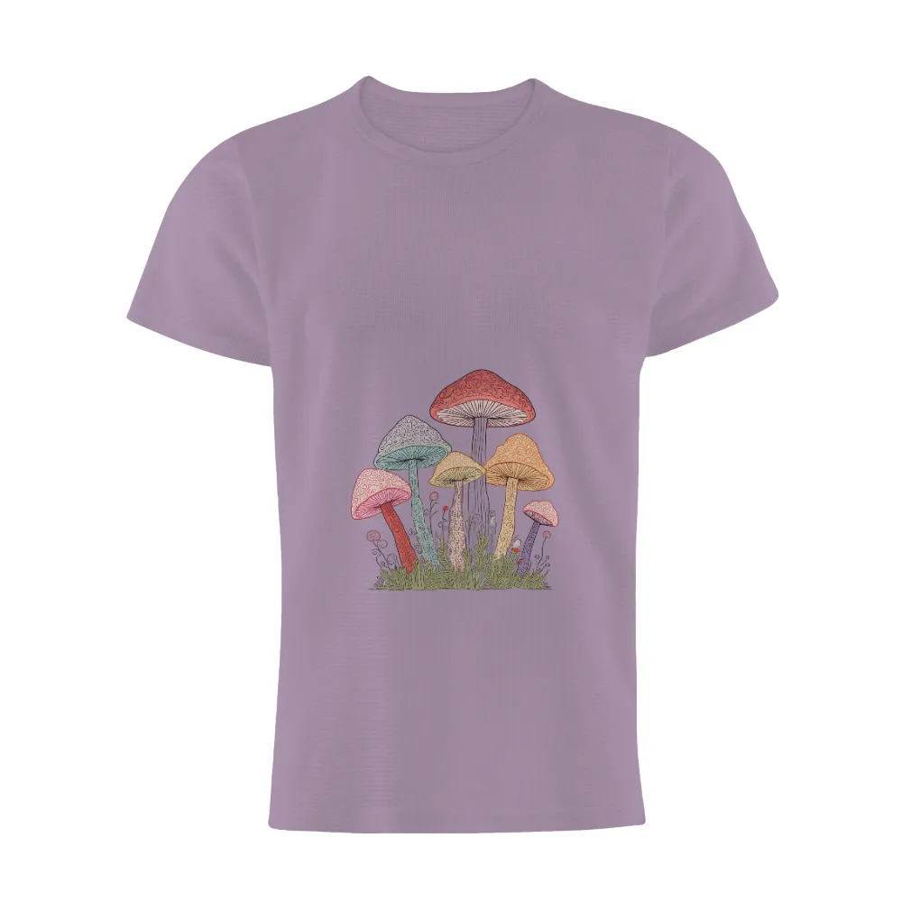 Tee Shirts Printed: Magical Mushrooms in the Forest|endor forest summer camp shirt