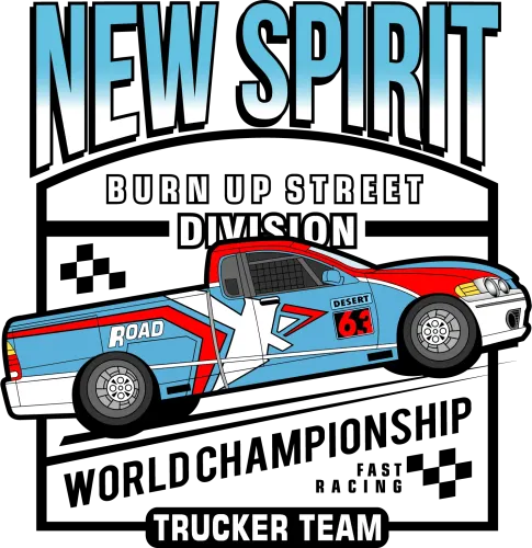 T-Shirts Custom: New Spirit Trucker Team - Speed and Adventure