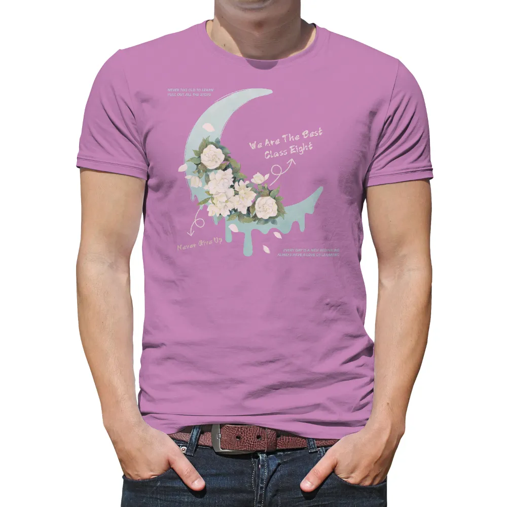 T-Shirts Custom: Crescent Moon & White Flowers - We Are The Best Class Eight|dogfish head american beauty shirt