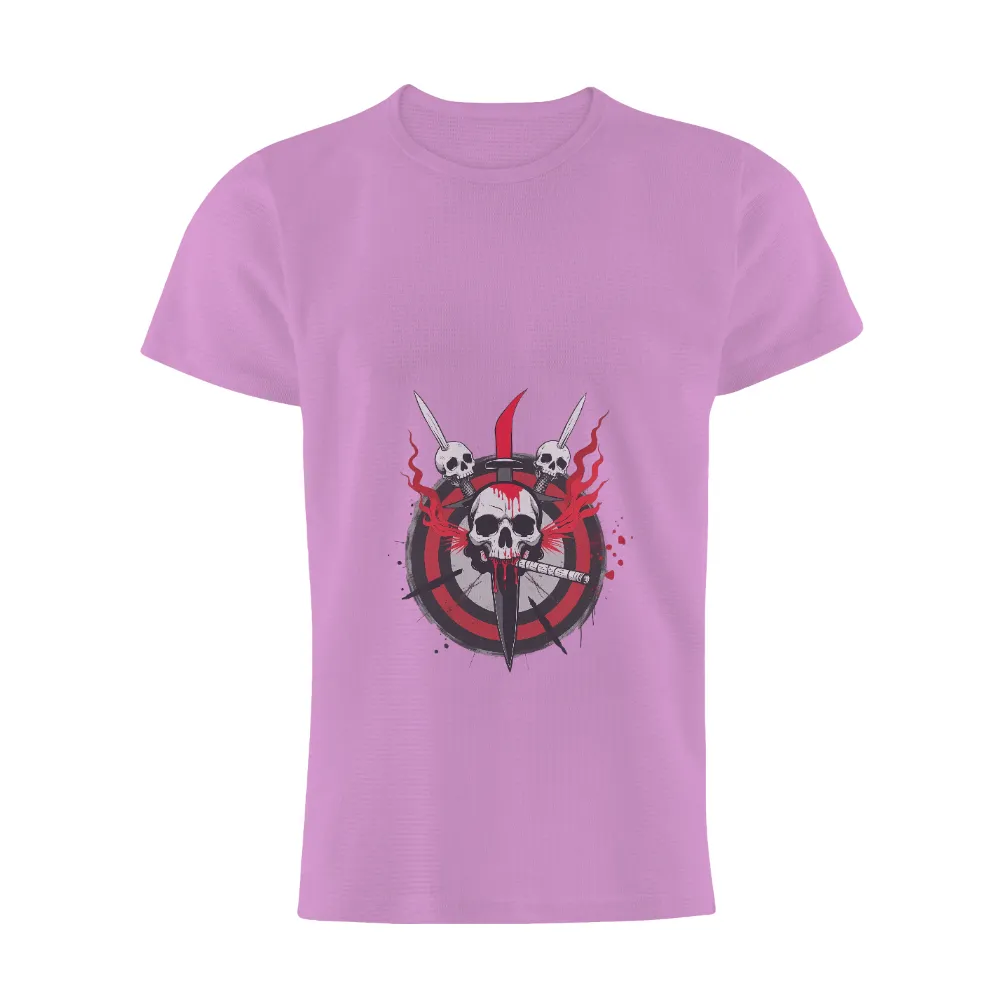 TShirt Printing: Bold Rebellion with Skulls and Knives| Symbol of resistance