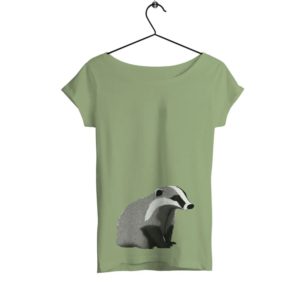 Badger T-Shirt Printing: A Tribute to Nature's Resilience|animal crossing kanji tee