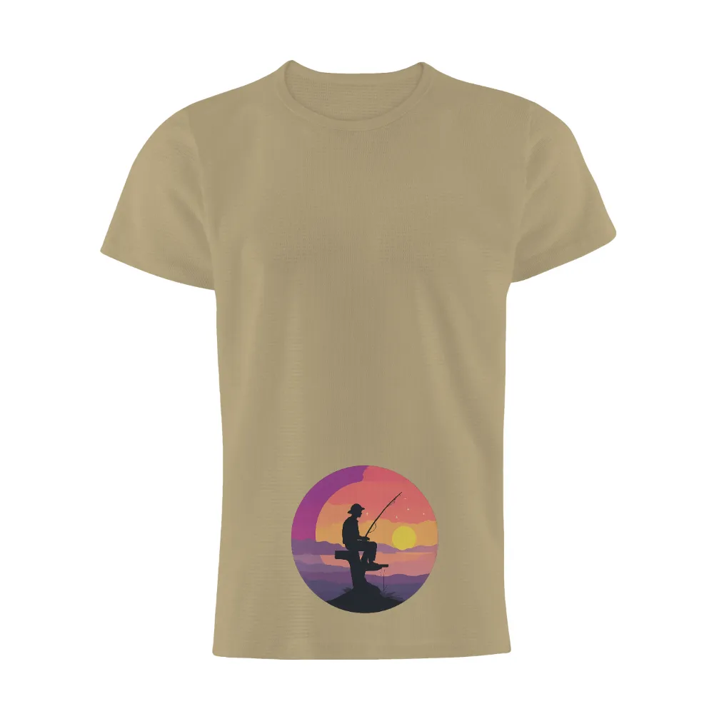 Shirts Graphic Tees: Fishing at Sunset - Tranquil Reflections|island lake camp staff shirt