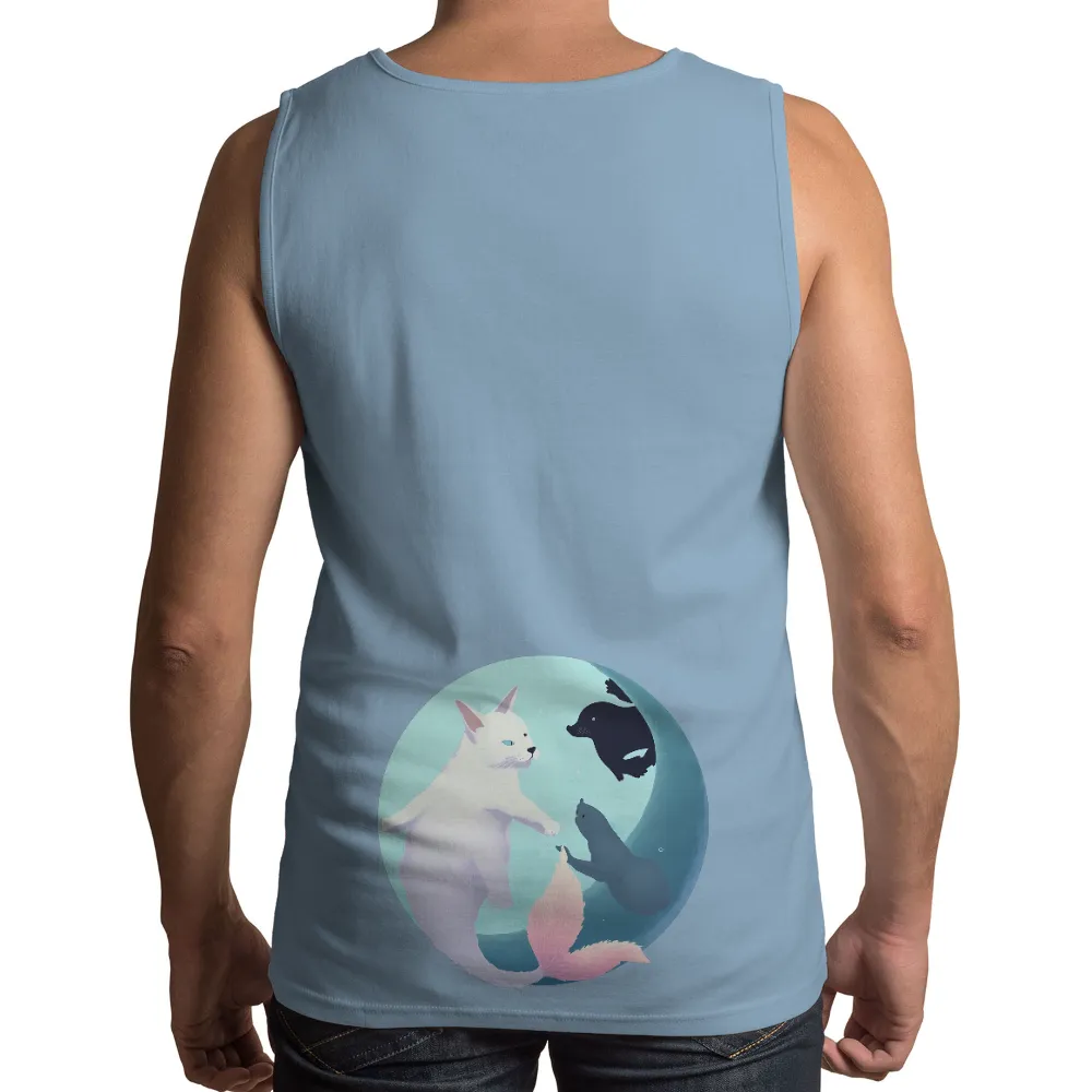 Tee Shirt Printing: Ocean Friends - Whimsical Cat, Seal, and Otter Friendship|final fantasy xt shirt