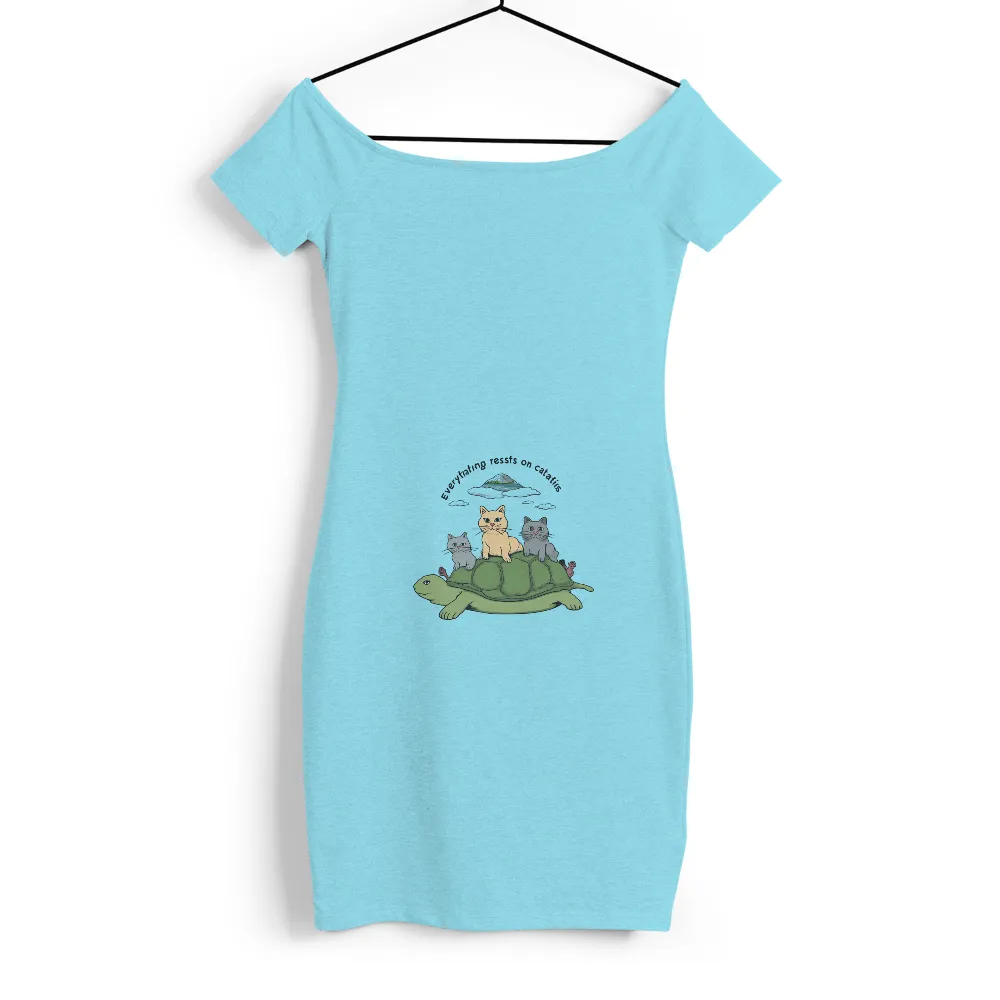 Custom Tee Shirts: Cats on Turtle - Tranquility and Peace|eternia battle cats t shirt