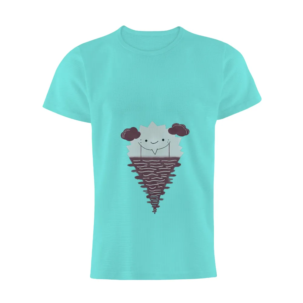 TShirt Printing: Whimsical Cloud and Waves Friendship Design|music art love happiness t shirt