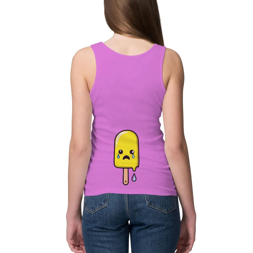 T-Shirts Design: Melting Popsicle - Summer's Bittersweet Emotions|cute summer shirts plus size