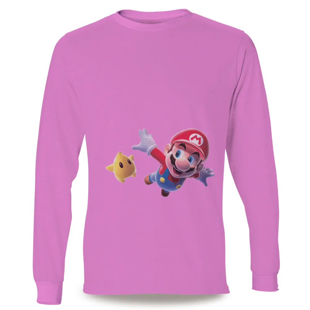 Customized Tee Shirts: Mario and Luma Adventure|patent pending mario shirt