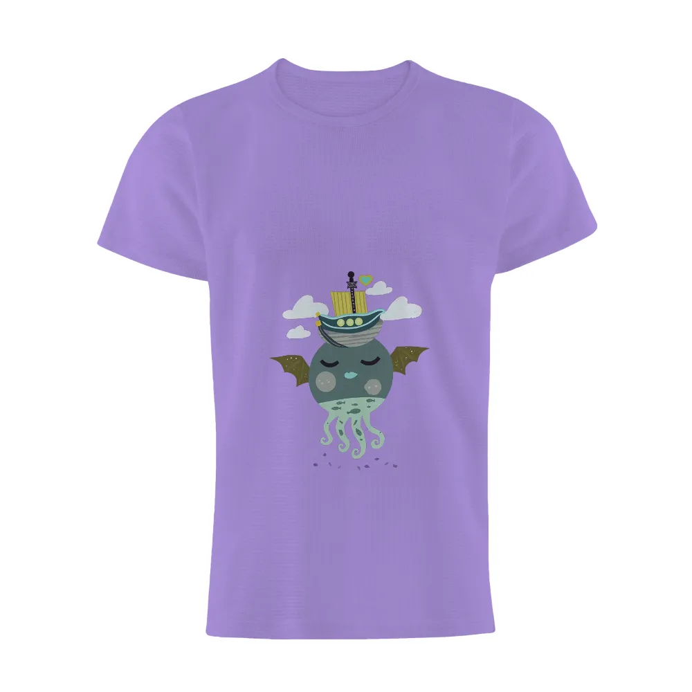 T-Shirts Custom: Whimsical Cthulhu with Love Boat|danny duncan i love hot moms t shirts