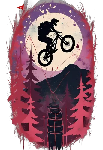 TShirt Printing: Night Ride Adventure | Mountain Biking T-Shirt