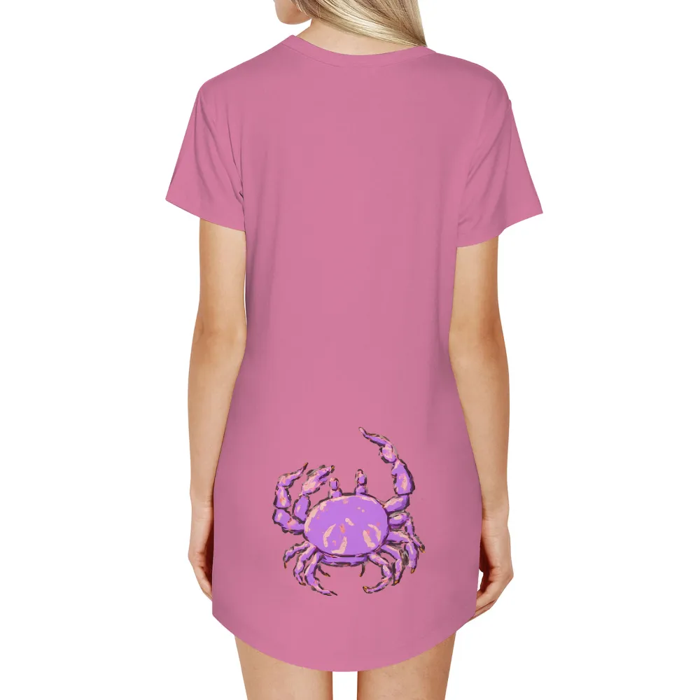 TShirt Design: Purple Crab - Strength and Resilience|purple easter shirt