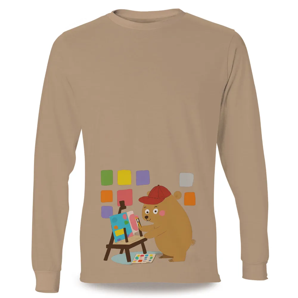 Custom T-Shirt Printing: Benny the Bear's Artistic Adventure|l art du rien shirt