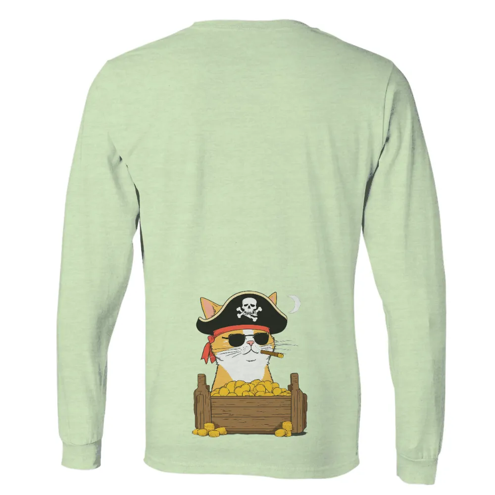 Tee Shirt Printing: Captain Whiskers - Pirate Cat Adventure|men funny st patricks day shirts