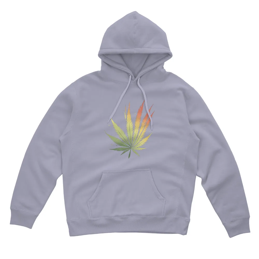 T-Shirts Design: Cannabis Leaf Gradient - Artistic Nature Transformation|t shirt design online work