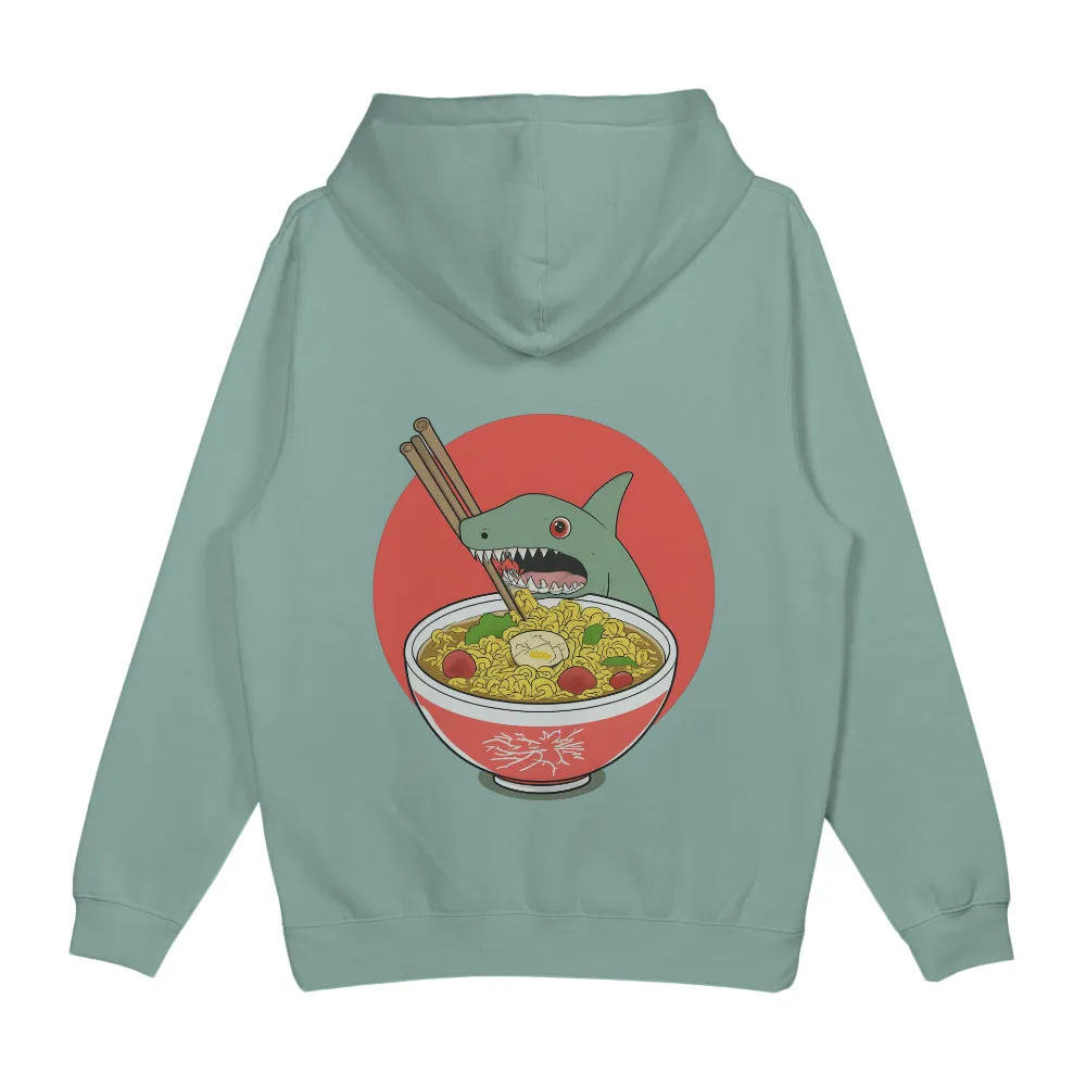 Tee Shirts Printed: Shark's Ramen Adventure|military t shirts humor uk