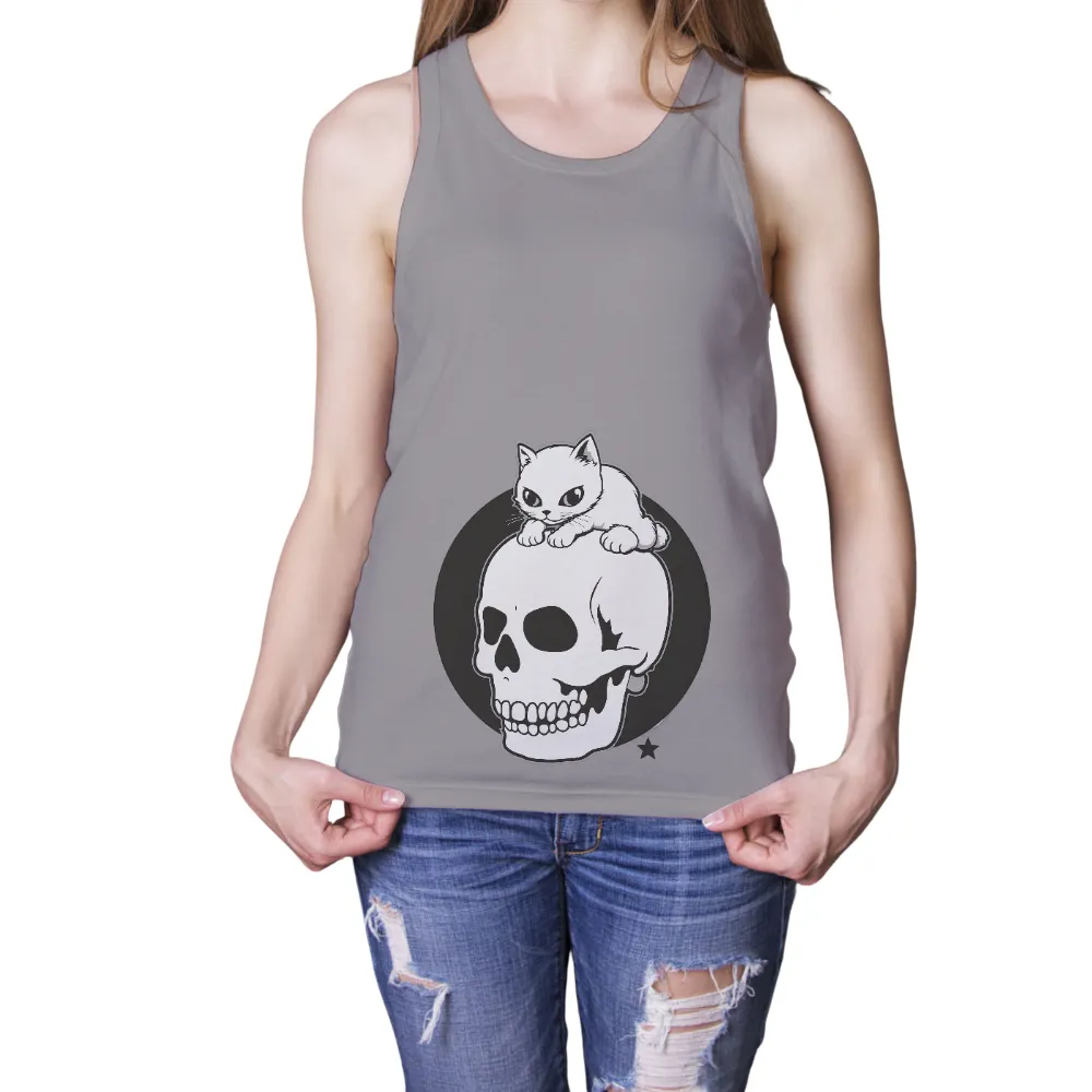 Custom T-Shirt Printing: Luna's Curious Adventure on a Skull|bakugou in his skull shirt