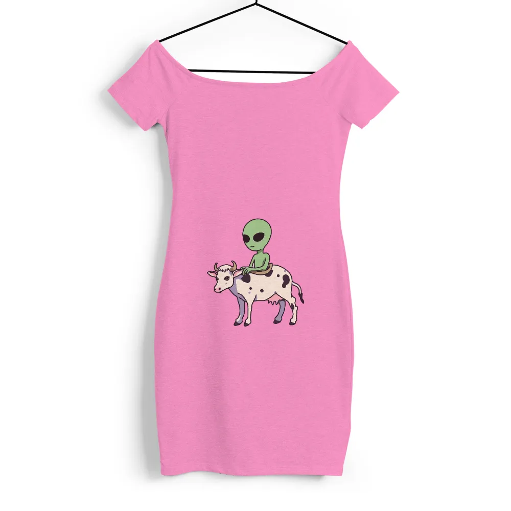 Shirts Graphic Tees: Alien Cow Friendship - Whimsical Humor Design|australian research and space exploration t shirt