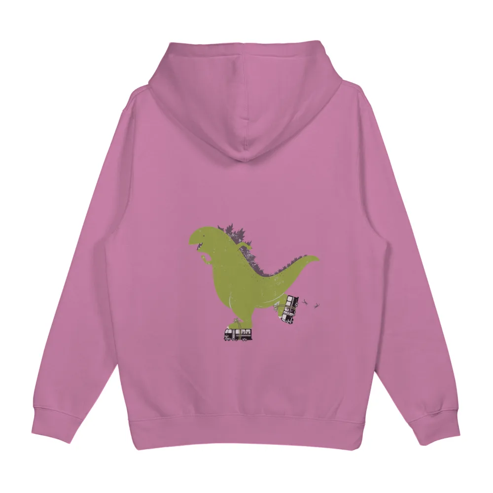 T-Shirts Pattern: Whimsical Godzilla Stomps Through the City|custom name cartoon t shirt