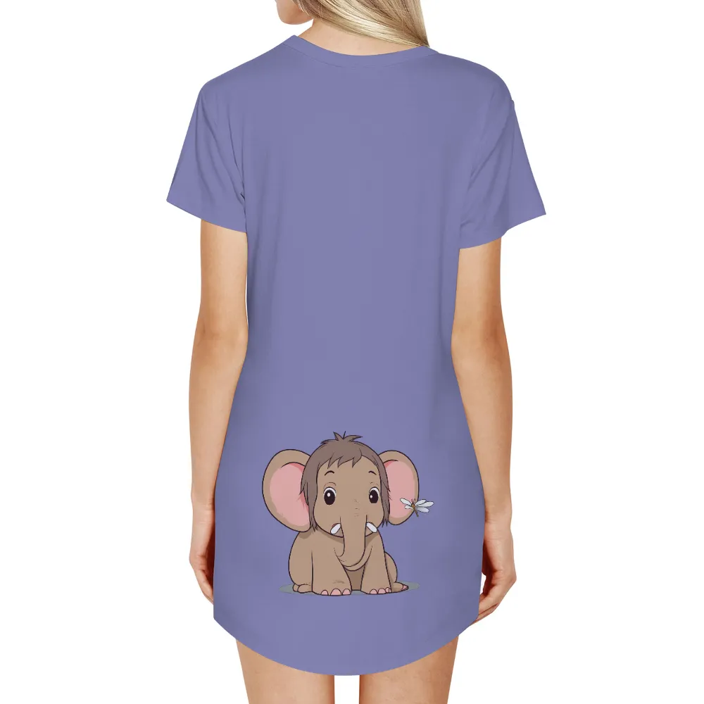 TShirt Design: Whimsical Baby Elephant with Dragonfly|roblox cute t shirt pink