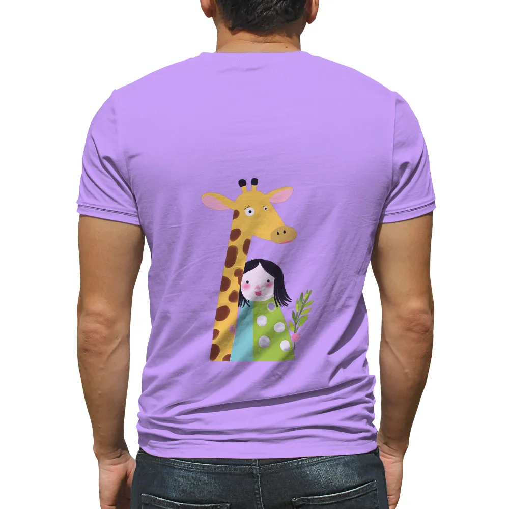 T-Shirts Custom: Whimsical Giraffe Friendship - Artistic Design|adventure time shirt sex