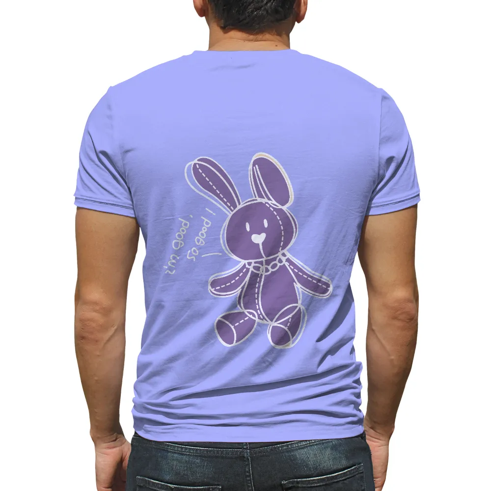 Customized Tee Shirts: Nostalgic Purple Bunny - Vintage & Retro|men's apt 9 untucked comfort knit button down shirt