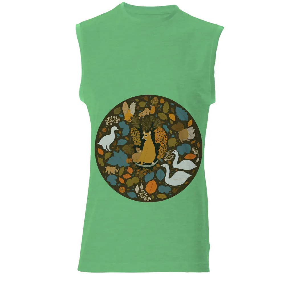 T-Shirts Design: Mother Fox and Her Kits in Autumn Forest|silly rabbit easter is about jesus