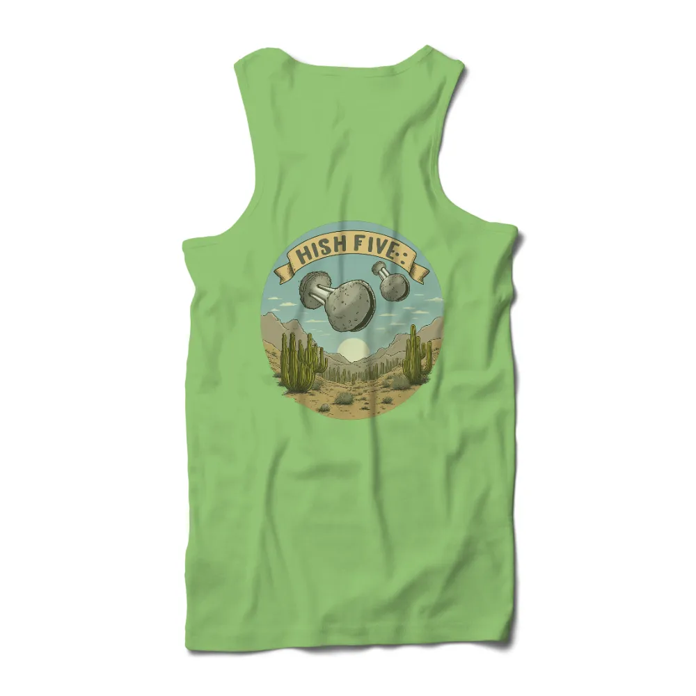 Shirts Graphic Tees - HISH FIVE: Mushrooms in the Desert|white sierra gobi desert shirt