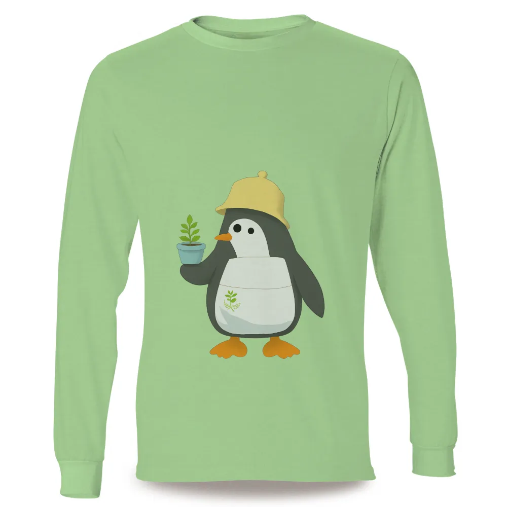 Shirts Graphic Tees: Pete the Penguin Embraces Growth and Joy|rainbow penguin shirt