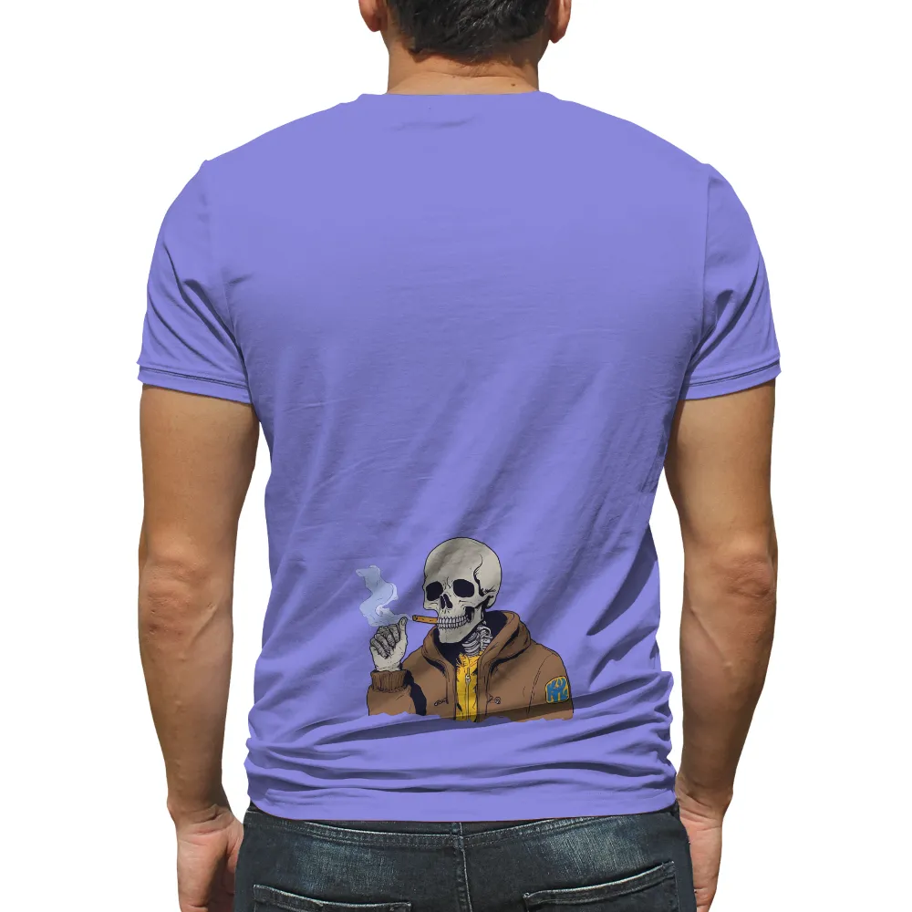 T-Shirts Pattern: Cool Skeleton with Ghostly Smoke|cool carll shirts