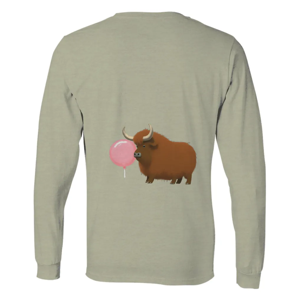 Customized Tee Shirts: Whimsical Highland Cow with Bubble Gum|funny march madness t shirts