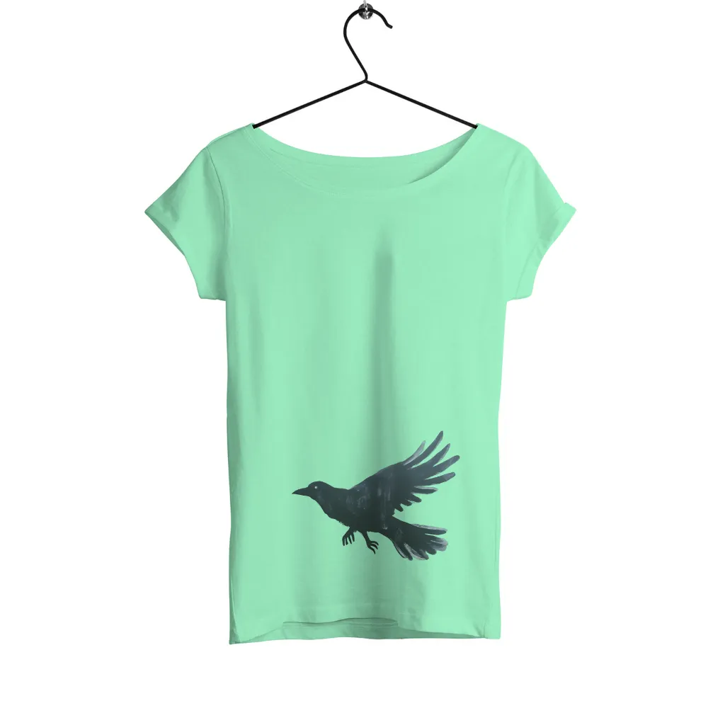 Customized Tee Shirts: Soaring Crow - Artistic Flight Design|guns whiskey beer and freedom flag