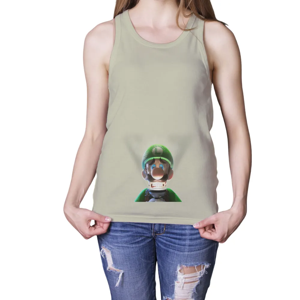 Custom T-Shirt Printing: Luigi's Ghostly Adventure with Vacuum Cleaner Light|adventure time official merch