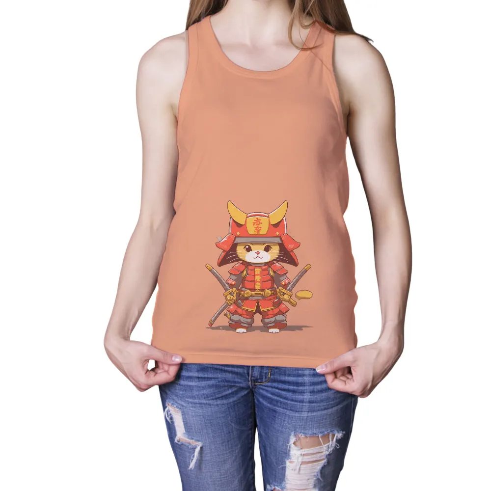 Custom T-Shirt Printing: Samurai Cat - A Blend of Tradition and Fantasy|cute fathers day shirt ideas