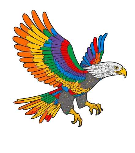 Custom Rainbow Eagle Design: Embracing Freedom, Diversity, and Unity