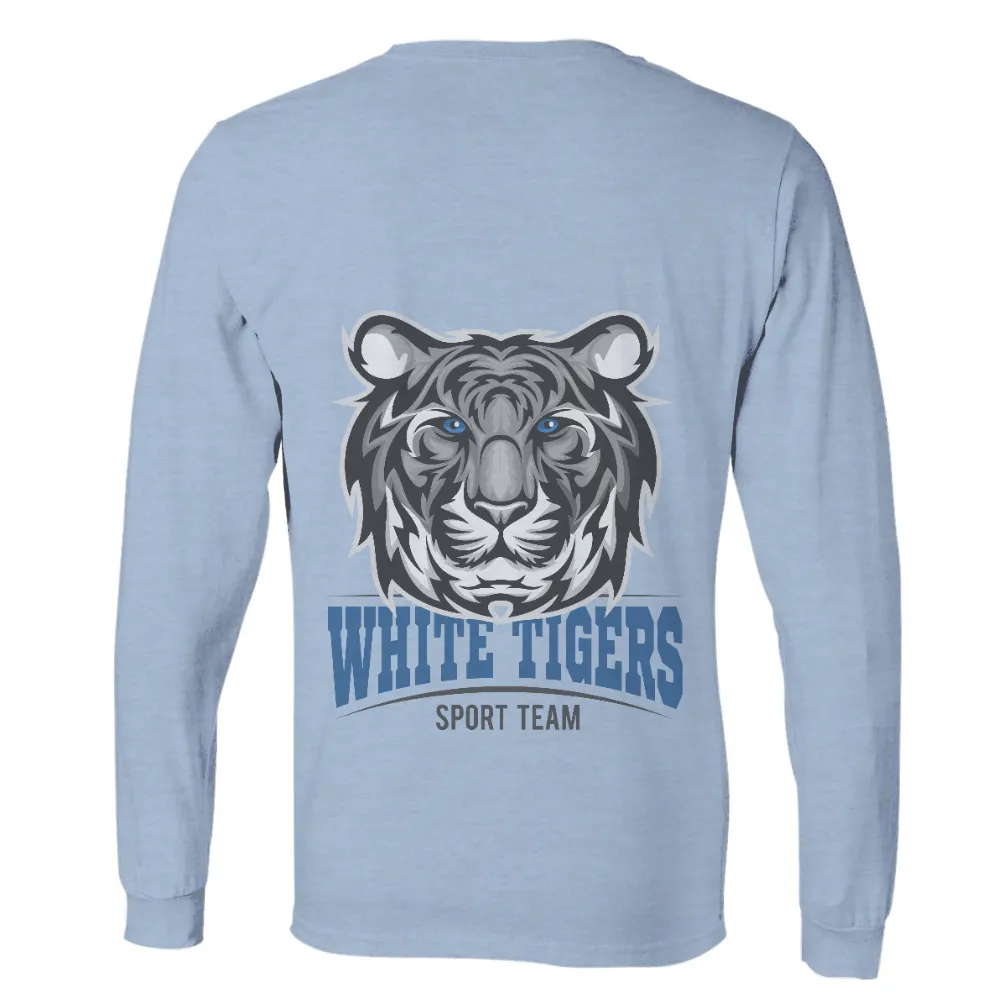 Tee Shirt Printing: White Tiger Sport Team - Strength and Unity|huk fishing shirts uv protection