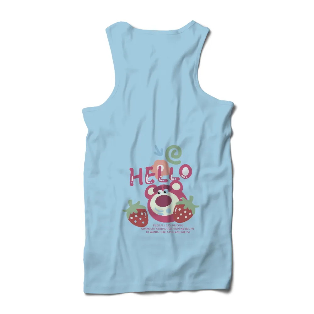 TShirt Design: Hello from Berry the Strawberry Lover|t shirt roblox hello kitty white