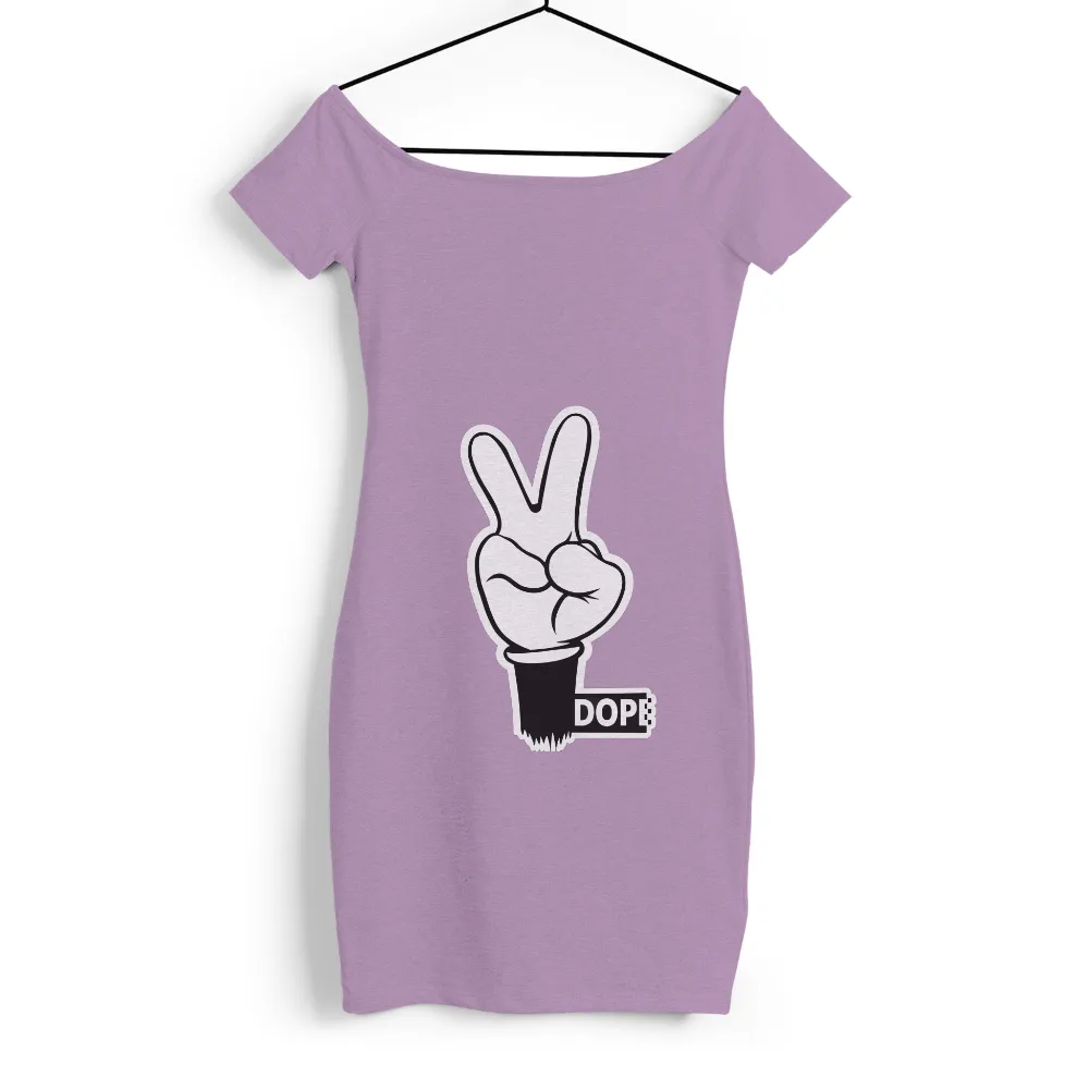 T-Shirts Custom: Embrace Your Inner Cool with Peace Sign DOPE| DOPE text