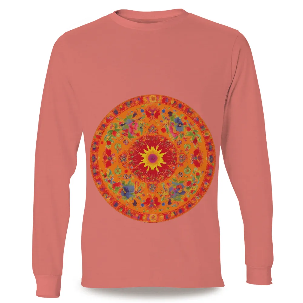 Customized Tee Shirts: Vibrant Mandala Sunflower Design|selfish with my time and energy shirt