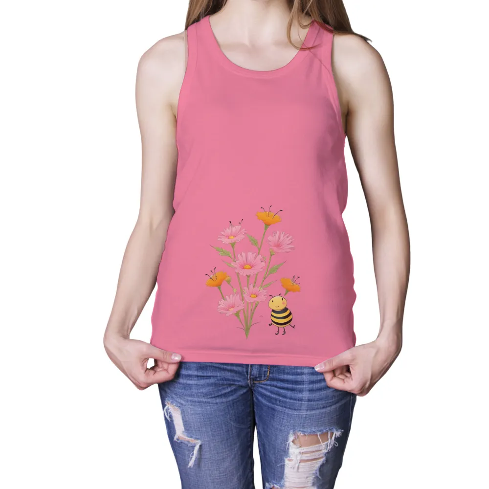 Tee Shirts Printed: Bumble's Harmony in the Meadow|summer blouse 2022