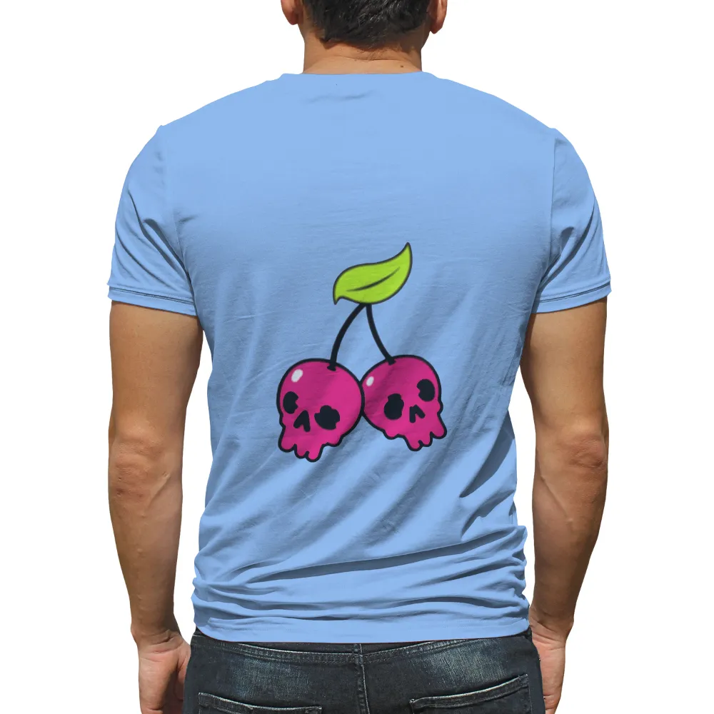 Customized Tee Shirts: Neon Skull Cherries - Pop Culture Meets Macabre|gildan neon blue t shirt